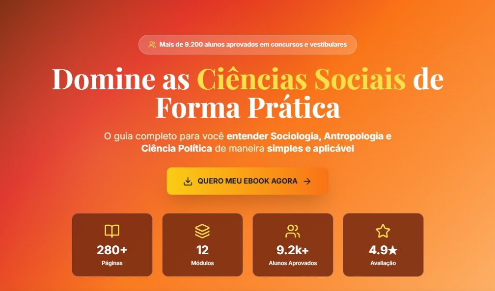 Página de Venda Ciências Sociais