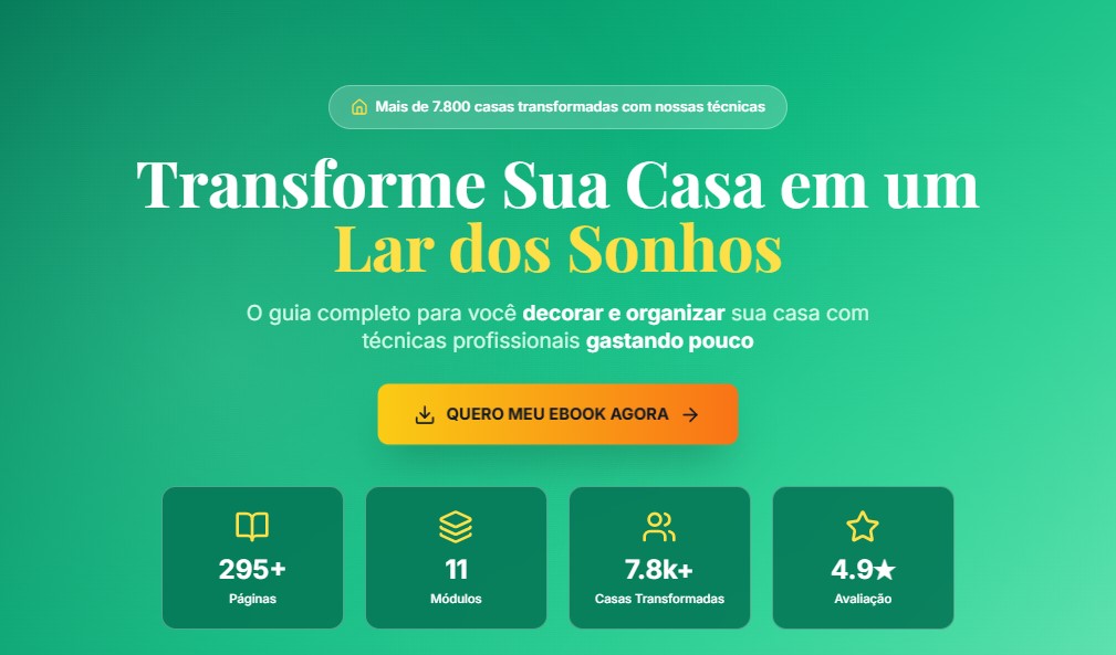 Página de Venda Decoração e Organização