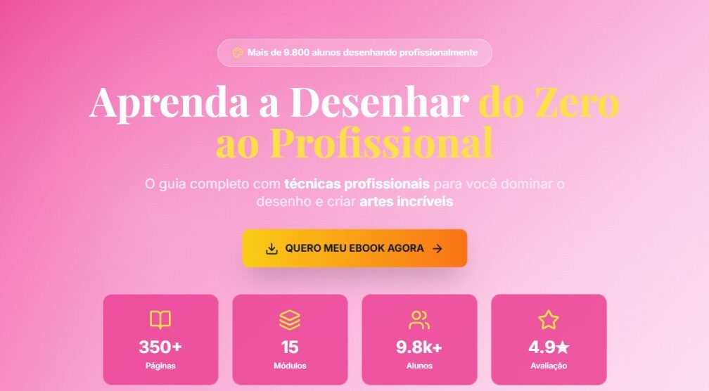 Página de Venda Desenho e Pintura